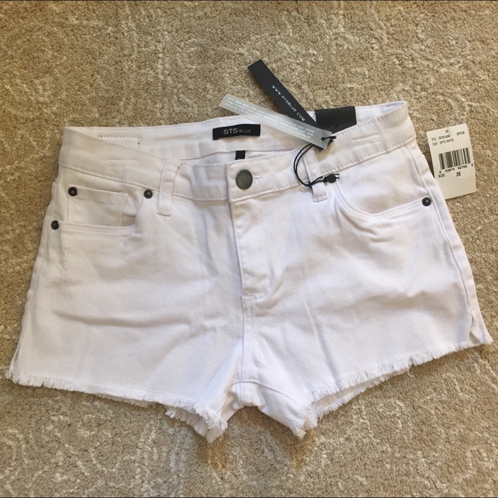 NWT White Jean Cut-off Shorts